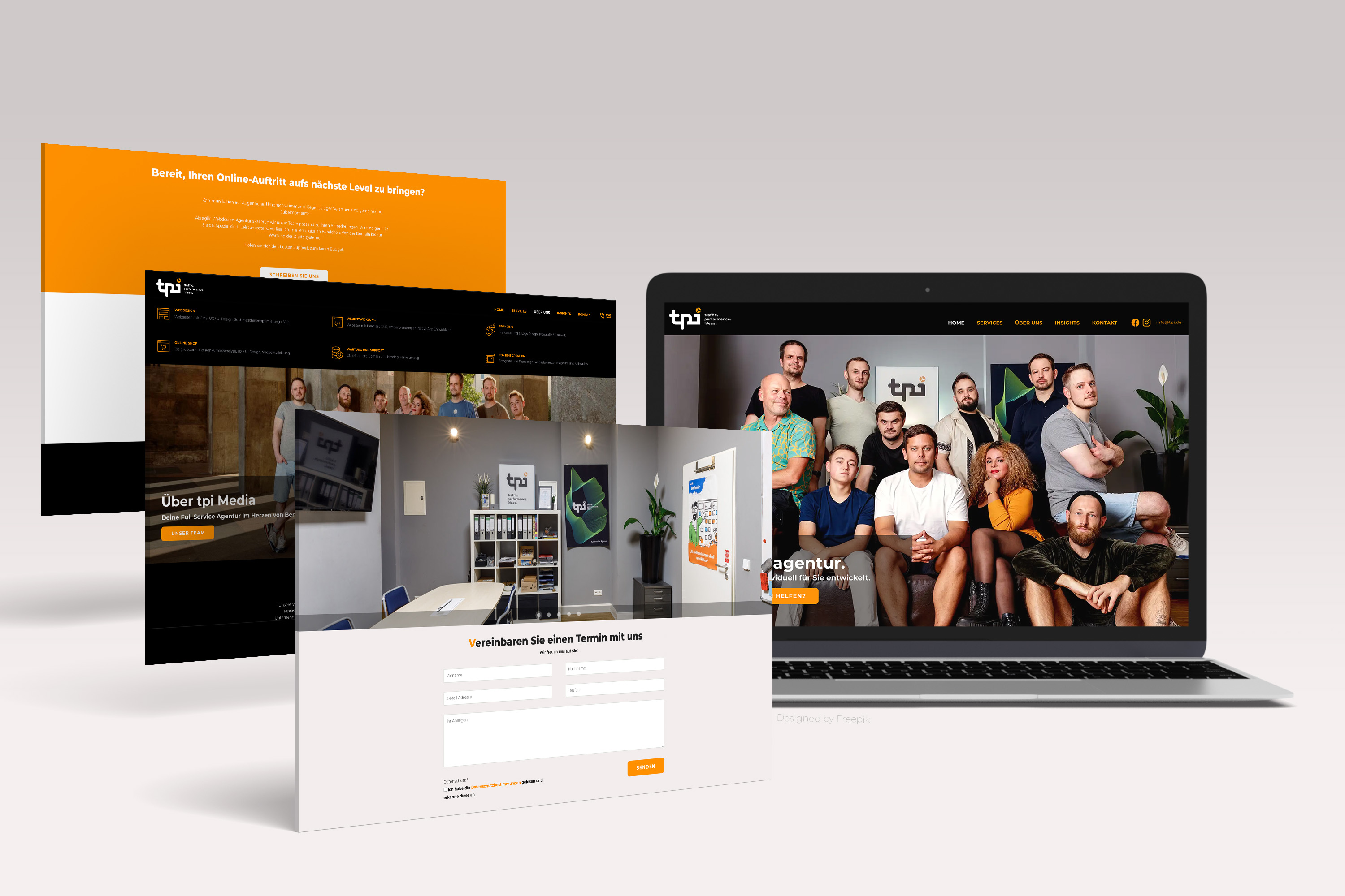 Landingpage + 3 Leistungsseiten